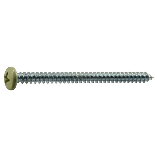 Midwest Fastener Sheet Metal Screw, #10 x 2-1/2 in, Painted Steel Pan Head Phillips Drive, 12 PK 37935 - main